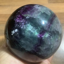 Crystal XL Rainbow Fluorite Sphere 1.665kg Circ.32cm Dia.100mm Striking BN