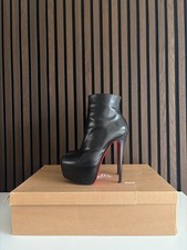 Christian Louboutin Daf Booty 160 Black Leather Ankle boots EU 39.5 UK 6.5