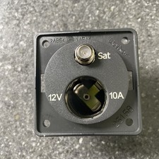 Berker 12 volt Cigar Socket and Satellite Point Anthracite. NEW.  