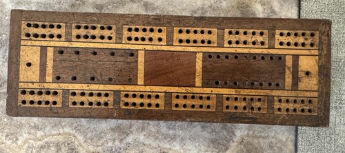 Vintage wooden cribbage - vintage, board