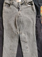 Harry Hall Riding Stretch Jean Jodhpurs Women's Size 28 Inch Black Grey regular