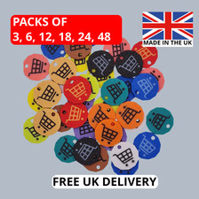 3-48 Shopping Trolley Coin Token Removable Supermarket £1 shape with cart logo