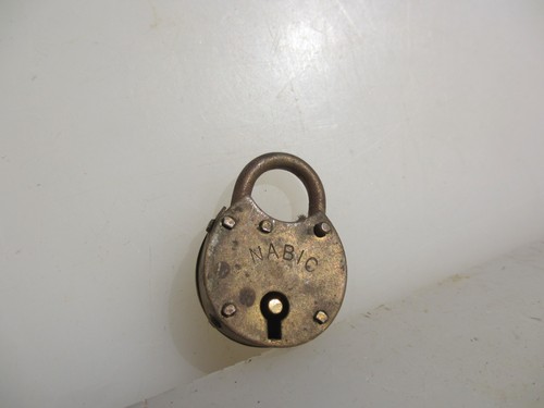 Antique brass padlock - brass, vintage