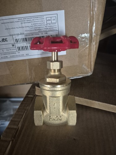 Brass gate valve pn20 - gate, 1"