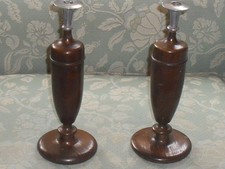 2x 1930s Wooden Candelabras