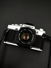 Olympus OM30 35mm Film Camera + 50mm F1.8 Lens & Leather case - Winds & Fires
