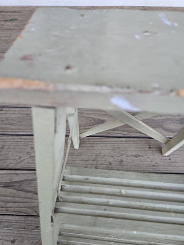 Vintage painted green wooden - green,