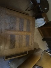 2 Drawer mexican style wormery solid wood square coffee table - Large