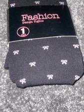 Primark Pink Bow Print Black