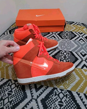 EUC Womens Nike Dunk Sky Hi High Wedge Trainers size 4 EU 37.5 Total Crimson