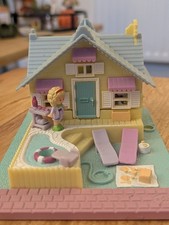 Polly Pocket Vintage 1993 Bluebird Summer House and Pool Set with Figure