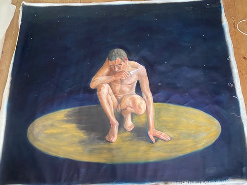 Large oil painting canvas - large, on