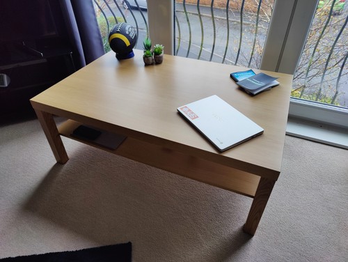 Pine effect coffee table - effect,