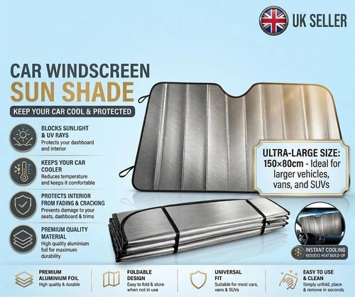 Large windscreen sun - sun, car