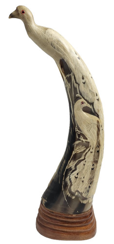 Vtg scrimshaw water buffalo - scrimshaw,