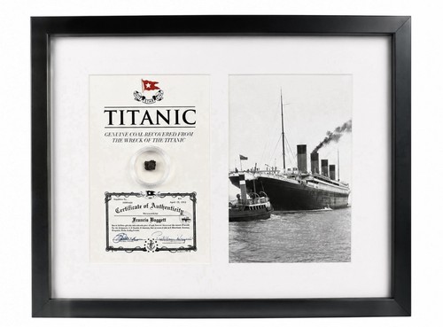 Titanic coal artifact - |, framed