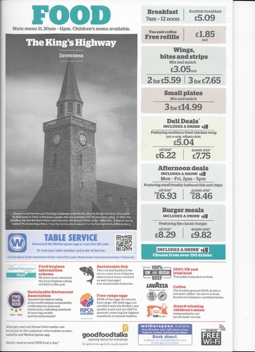 Wetherspoon pub menu - wetherspoon’s,