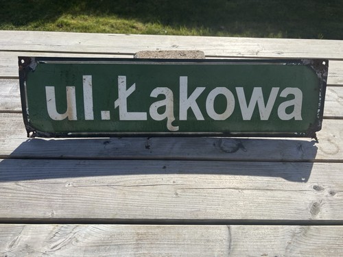 Polish enamel tram sign - polish,