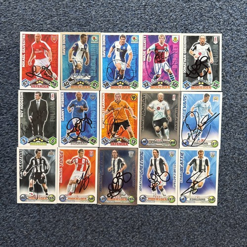 Signed match attax cards - 15,