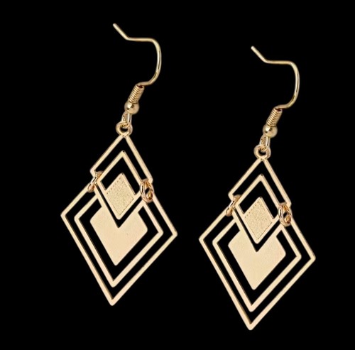 Gold plated geometric - plated,