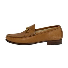 Auth GUCCI - Light Brown Leather Women's Shoes