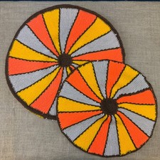 2 X VINTAGE RETRO HANDMADE