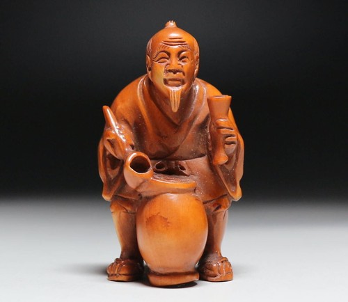 Antique japanese netsuke sake - antique,