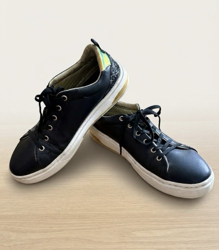 Replay black leather trainers - leather, trainers/