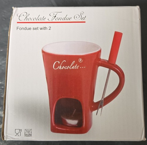 Chocolate fondue set with - chocolate,