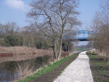 Photo A3 River Weaver Way Northwich This section of footpath between Har c2015