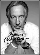Alan Rickman, Autographed, Signed, Cotton Canvas Image. Limited Edition (AR-7) x