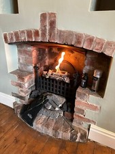 Log Bio Ethanol Fire Inset 16" T3 Fireplace Traditional Style Alternative Gas