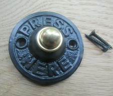 Black press here door - black, bell