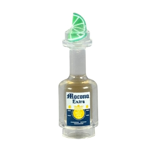 Resin filled beer bottle