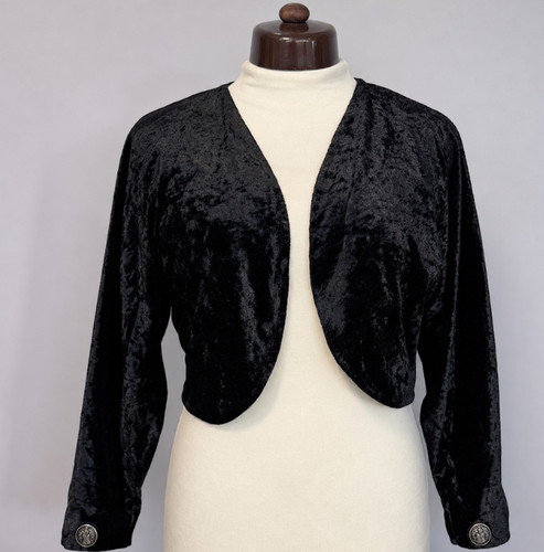 Handmade black crushed velvet - handmade,
