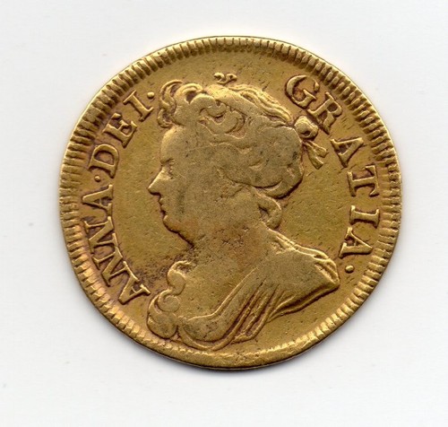 1714 gold guinea anne - gold, guinea,