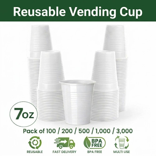 7oz water drinking white cups - water,