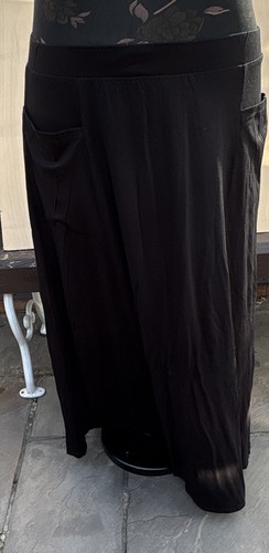 Evans black long skirt - black,