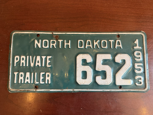 North dakota license - license, plate