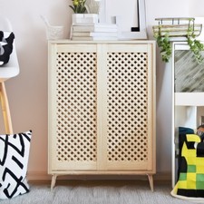 Bortaberg Solid Wooden Doors, Vented Open, Slatted Wardrobe Doors, Various Sizes