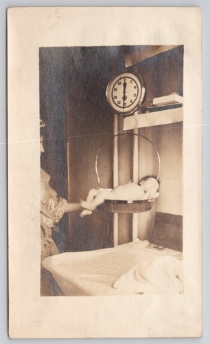 Antique photo c1920 weighing - c1920,