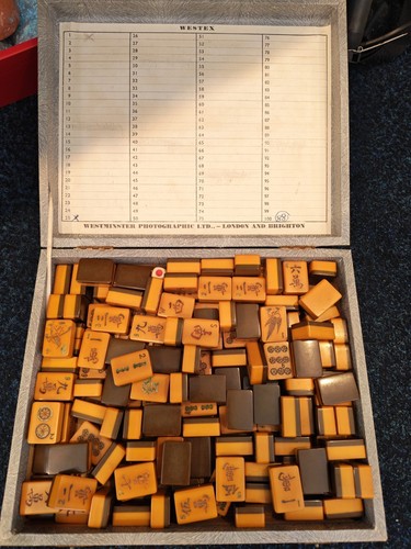 Vintage chinese mahjong set - chinese,