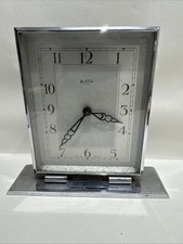 Bentima Chromium Mantle Clock Work Carriage Movement Vintage Deco Style c1950's