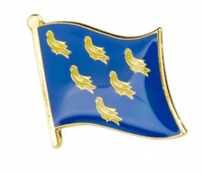 Sussex County Flag Enamel Pin Badge UK Great Britain 