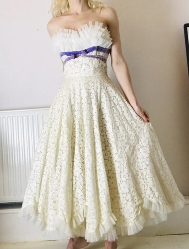 Vintage lace dress tutu - lace,