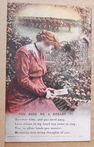 Postcard ww1 bamforth - ww1, song