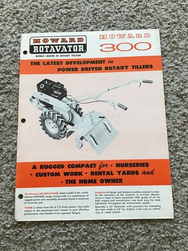 1960s howard 300 rotavator - howard,
