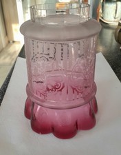 Cranberry glass etched - cranberry, lamp