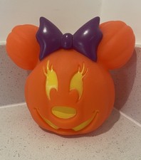 DISNEY PARKS MINNIE JACK O LANTERN SMALL HALLOWEEN LIGHT UP PUMPKIN 