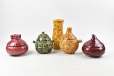 Job Lot Vintage 1970s Ceramic Vegetable Jars Beetroot Celery Onion Apple Sauce